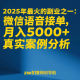 2025最火的副业：微信语音接单，月入5000+-zw518网创导航