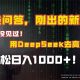 头条问答，新玩法，结合Deepseek高效答题，日入1000+【-zw518网创导航】