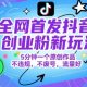 独家首发抖音创业粉新模式，5min一个原创视频，总流量好-zw518网创导航